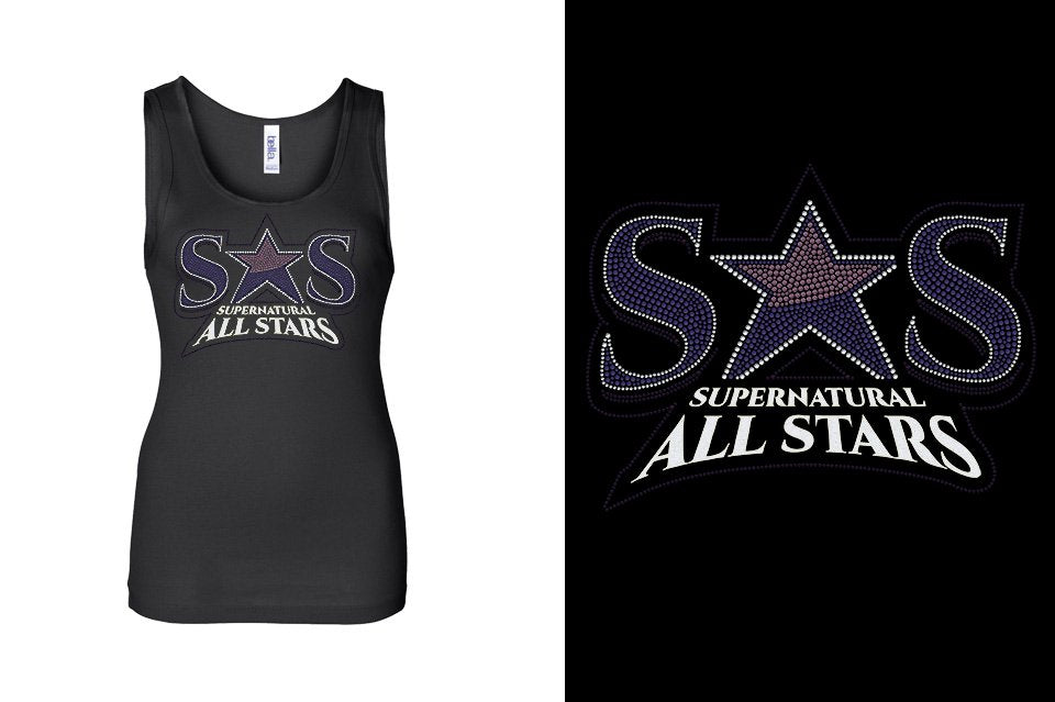 Rhinestones Supernatural Allstars - Stones Plus Glitter Youth Tank