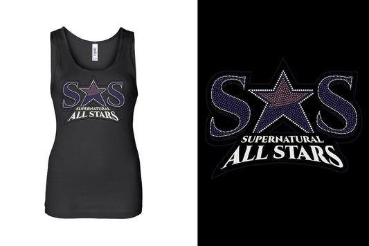Rhinestones Supernatural Allstars - Stones Plus Glitter Youth Tank