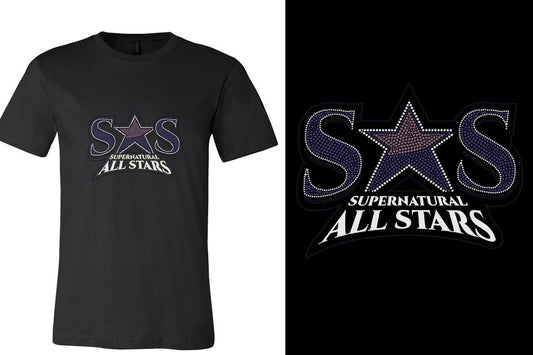 Rhinestones Supernatural Allstars - Stones Plus Glitter Unisex T-Shirt