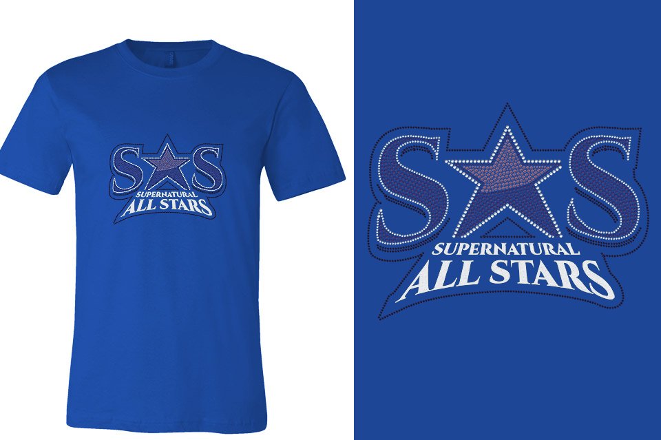 Rhinestones Supernatural Allstars - Stones Plus Glitter Unisex T-Shirt