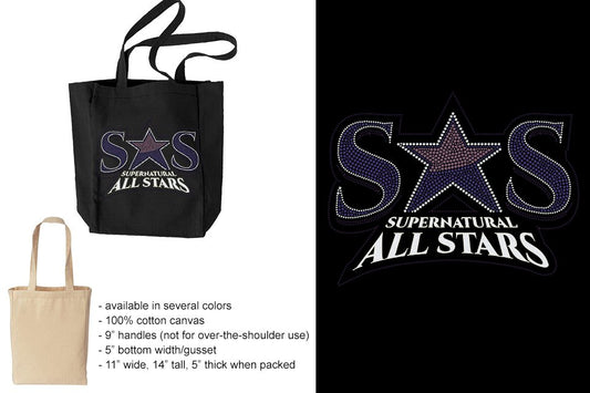 Rhinestones Supernatural Allstars - Stones Plus Glitter Canvas Tote
