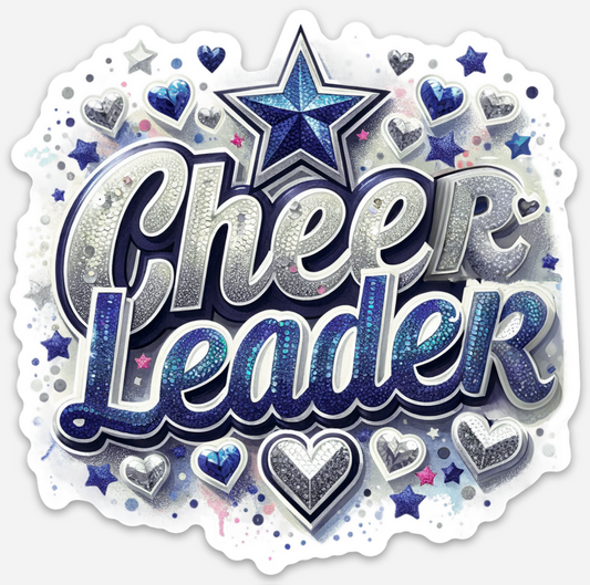 Cheerleadeer Dark Navy Blue Sticker