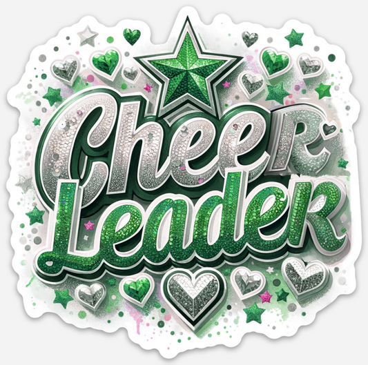 Cheerleadeer Dark Green Sticker