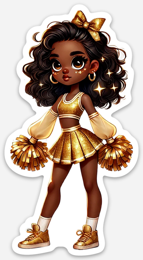 Cheerleader Gold 3 Sticker